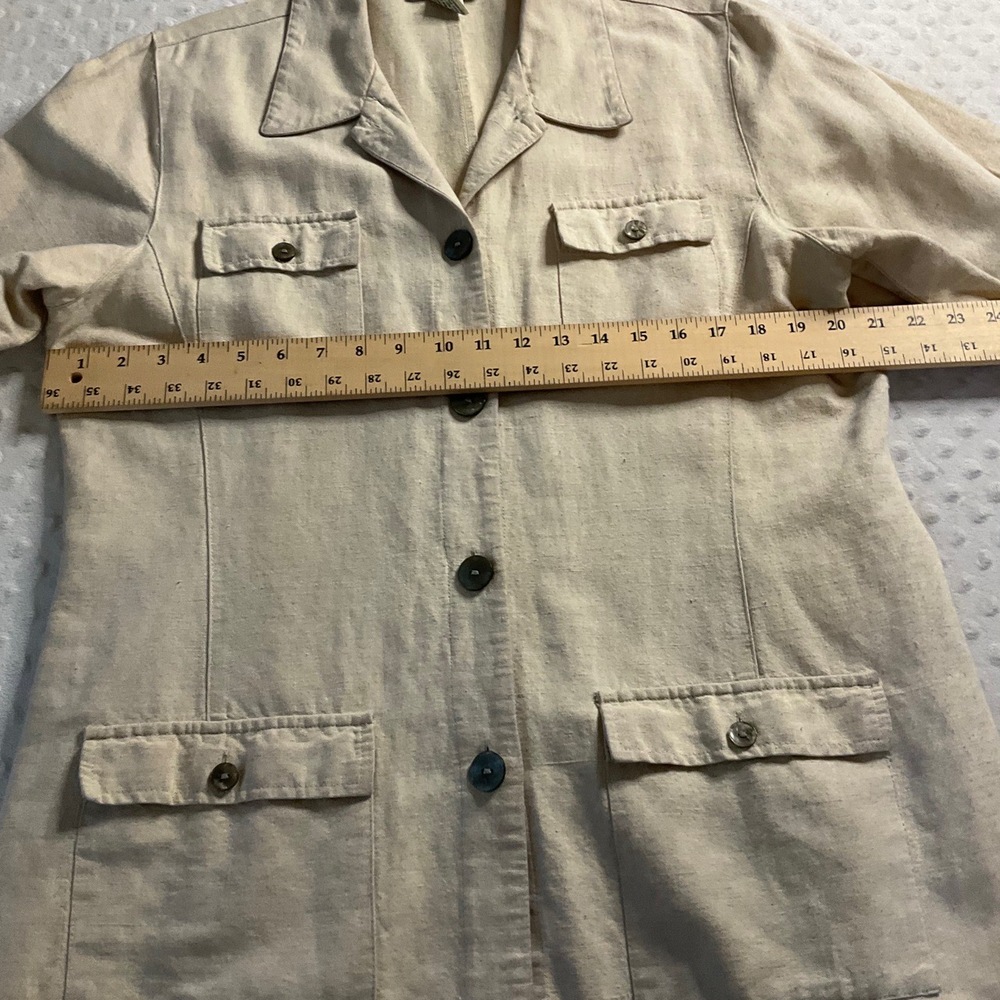 Innovation Sport Linen Blend 4-Button Notched Lapel Flap Pockets Jacket XL - Picture 5 of 6
